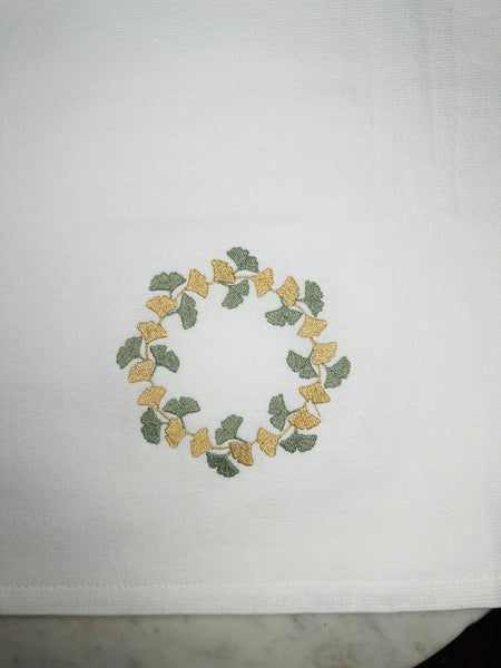 Gingko Leaf Flour Sack Towel