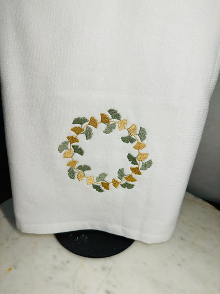 Gingko Leaf Flour Sack Towel