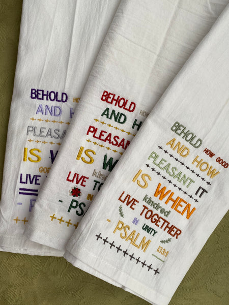EQB Flour Sack Towel Collection- Psalm 133:1