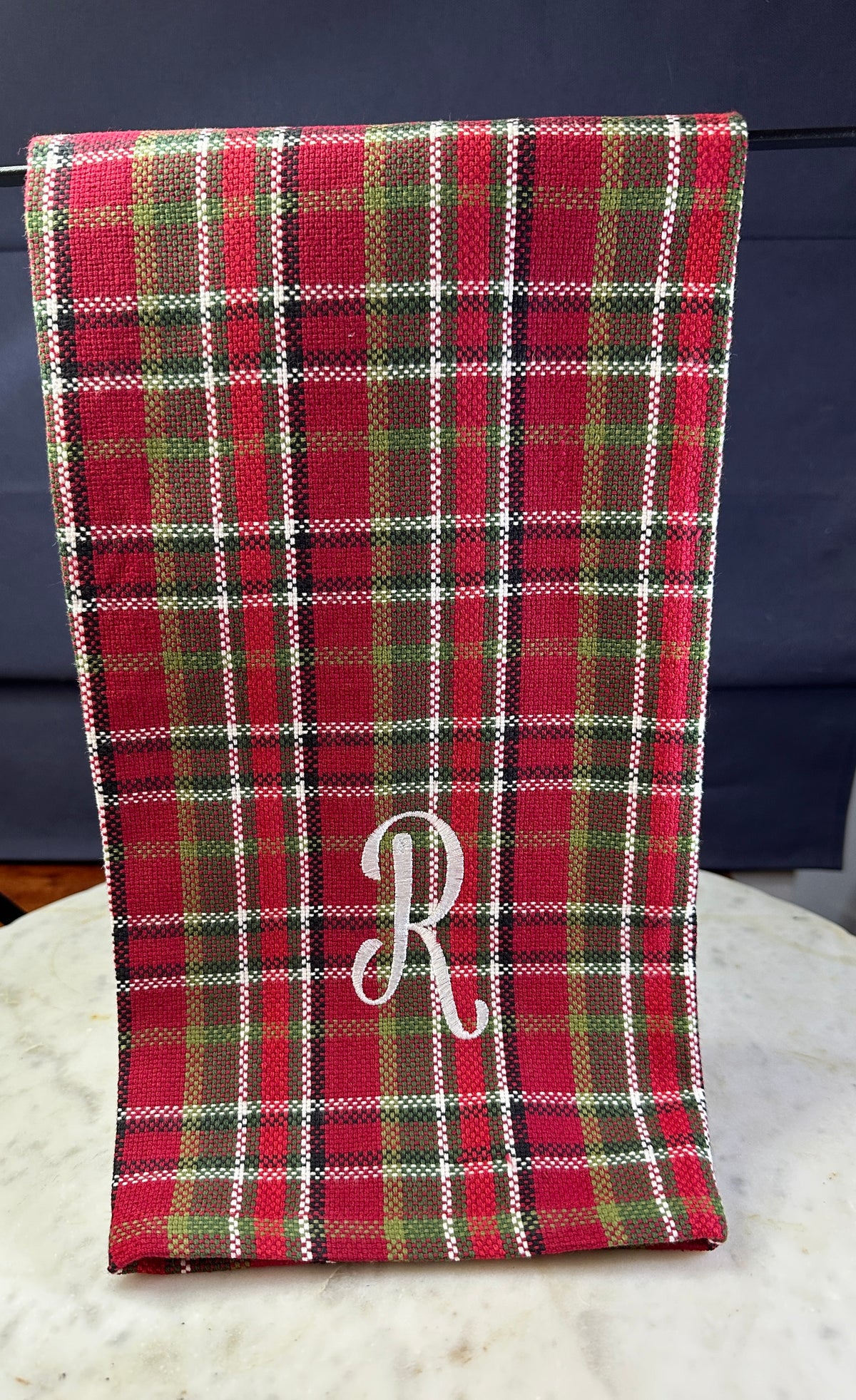 tartan tea towel