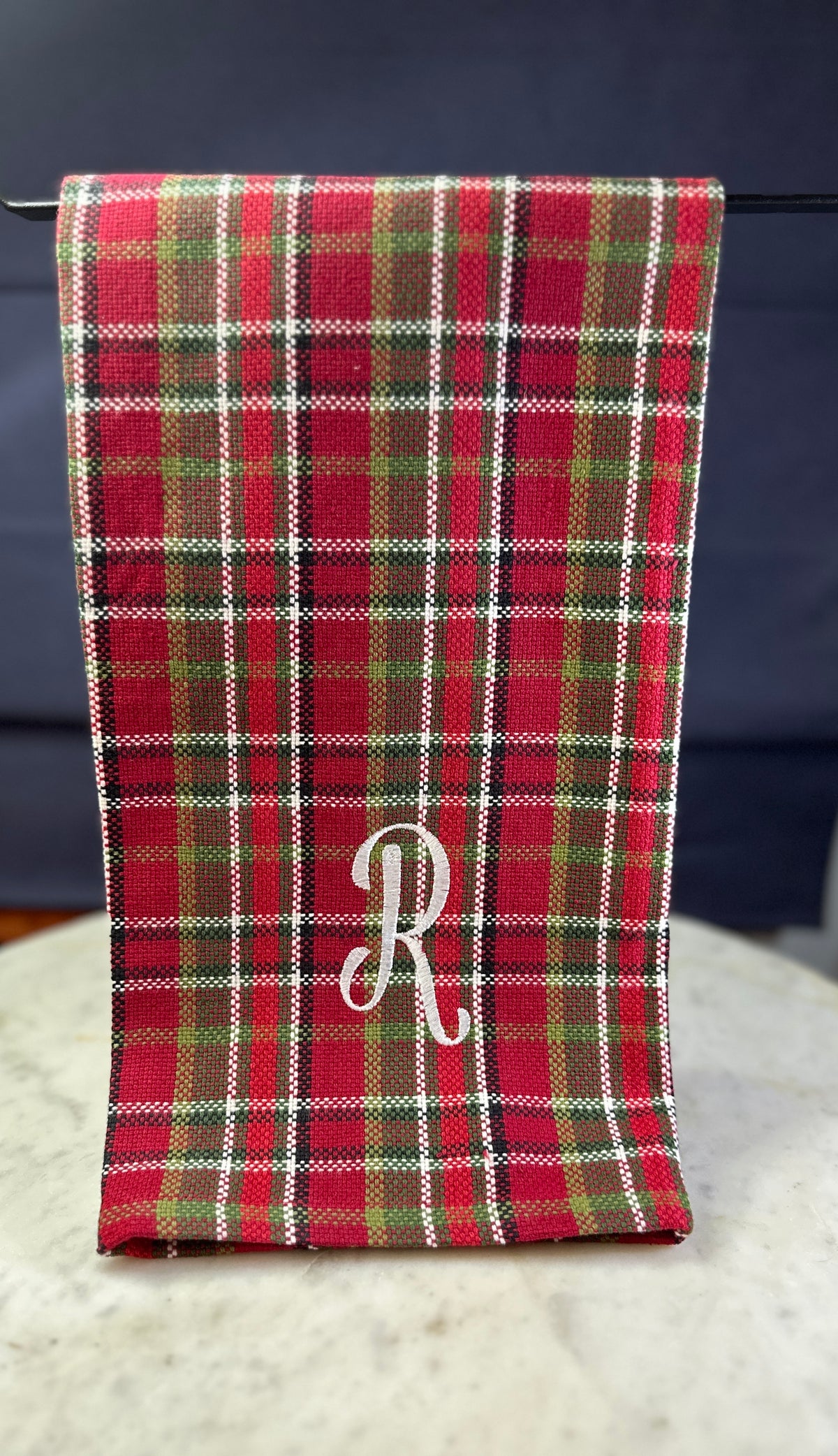 tartan tea towel