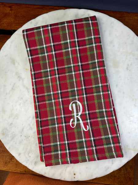 tartan tea towel