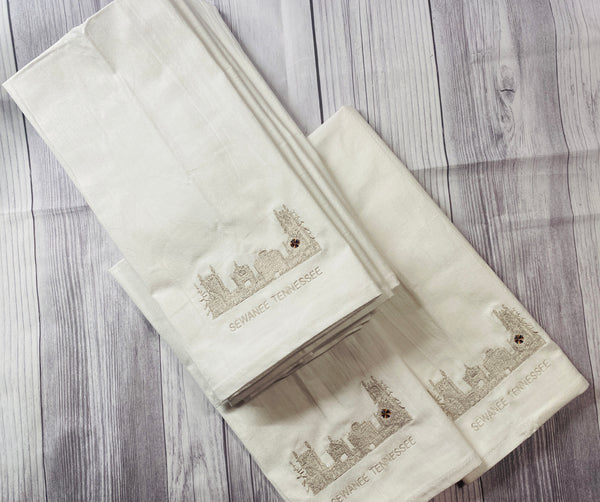 Sewanee Quad with Rose Window, Flour Sack Towel