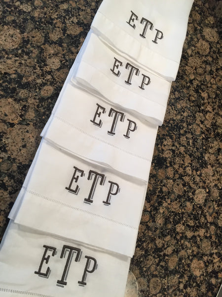 Hemstitched Dinner Napkins - customized