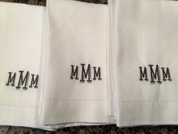 Hemstitched Dinner Napkins - customized