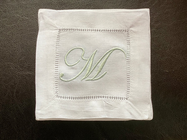 Hemstitched Cocktail Napkins - customized
