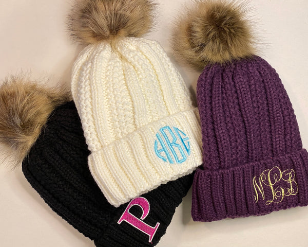 Winter Beanie with Pom Pom - customized