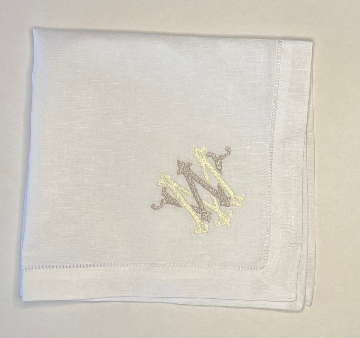 Personalized Hemstitched Dinner Napkins - Set of 4