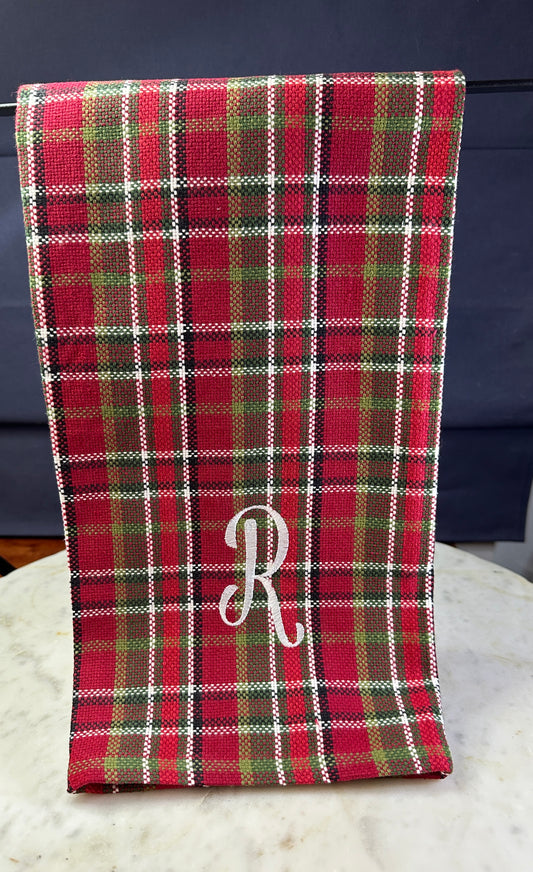 tartan tea towel