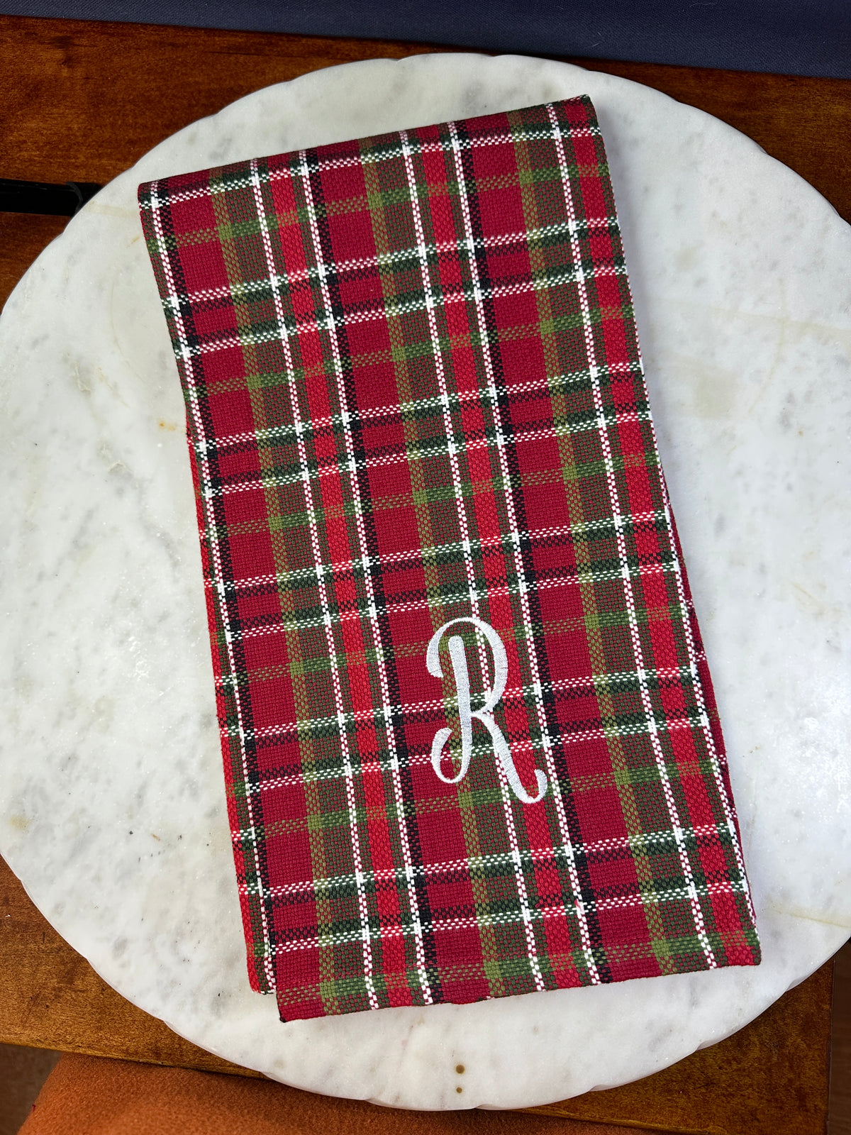 tartan tea towel