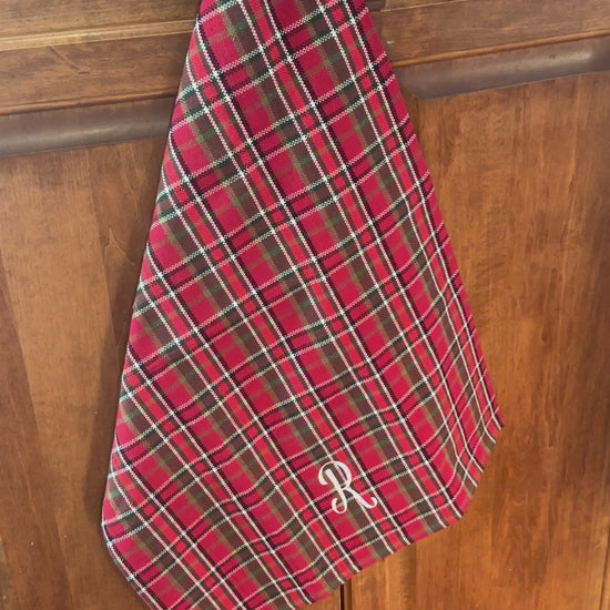 tartan tea towel