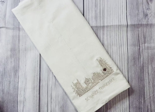 Sewanee Quad & Rose Window Embroidered Flour Sack Towel
