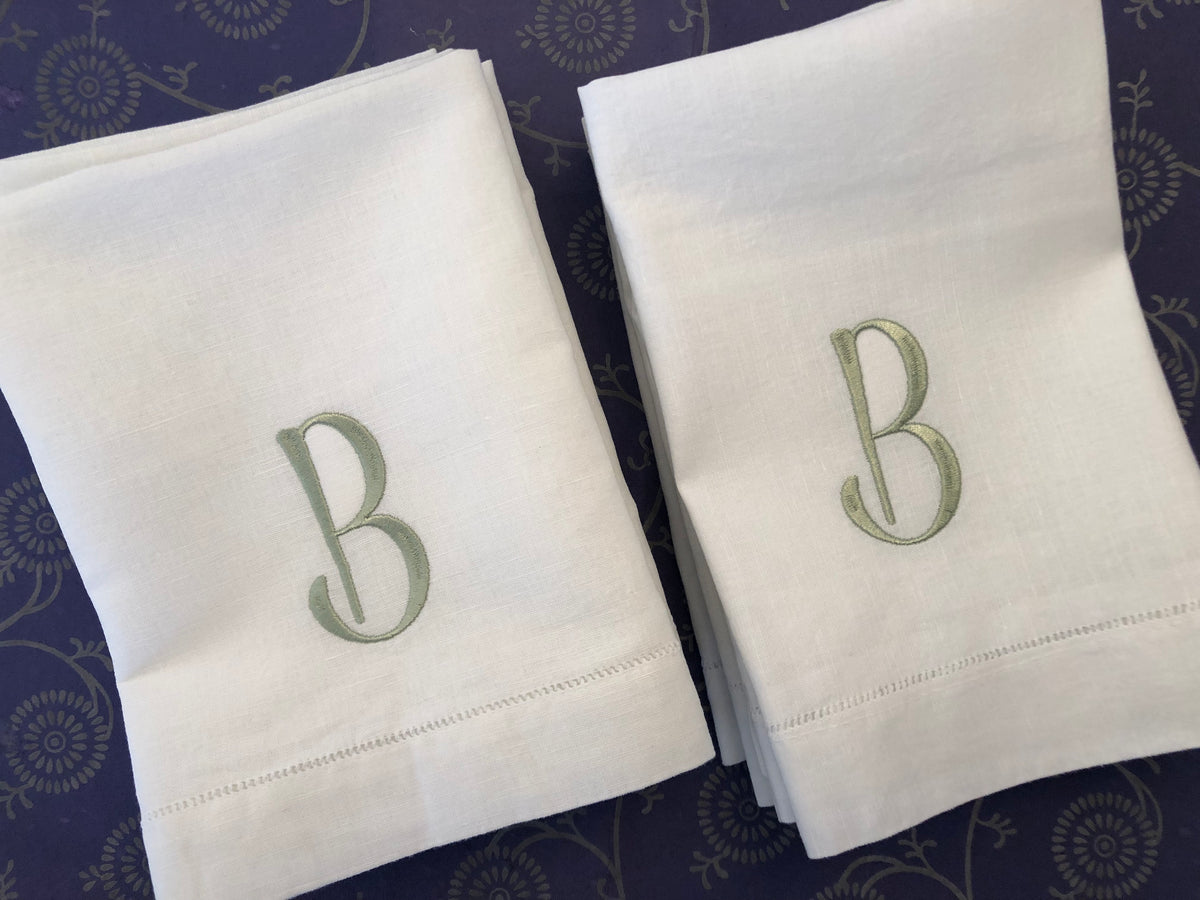 Personalized Hemstitched Dinner Napkins - Set of 4