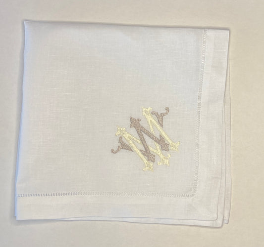 Personalized Hemstitched Dinner Napkins - Set of 4