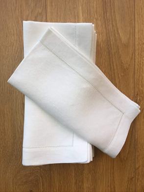 Personalized Hemstitched Dinner Napkins - Set of 4